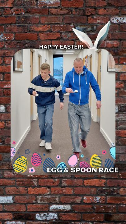 Happy Easter 🐰 Let's see who our egg and spoon race champions are! Don't forget, we're back tonight on ITV1 at 7:30pm, or stream now on ITVX & YouTube! #Corrie