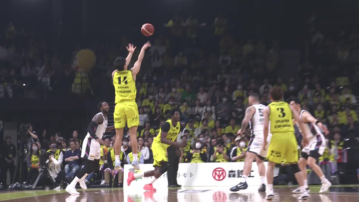 杉浦佑成 ON FIRE🔥🔥🔥 本日5本目の3Pシュートを沈める！ 杉浦佑成 仙台89ERS #Bリーグ #りそなグループ