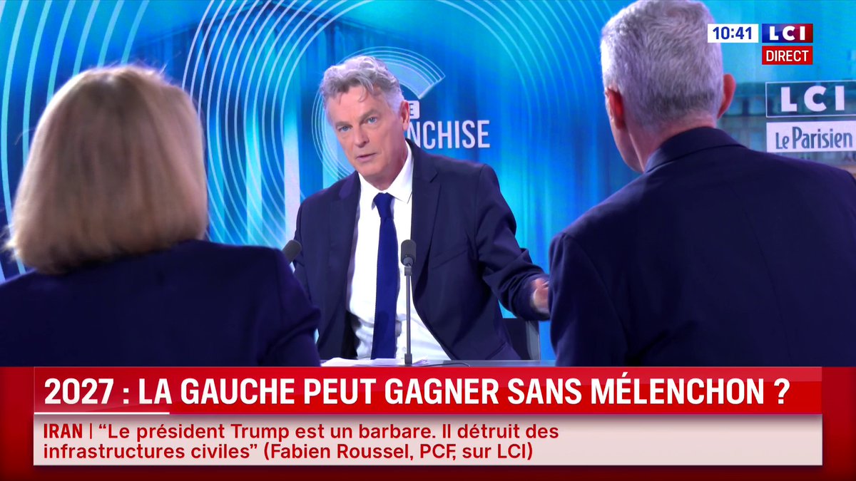 🔴🗣️ "Oui, il y a une rupture avec LFI et je pense personnellement que Jean-Luc Mélenchon est certainement le pire candidat de second tour" : Fabien Roussel dans #EnTouteFranchise sur LCI|Elizabeth Martichoux