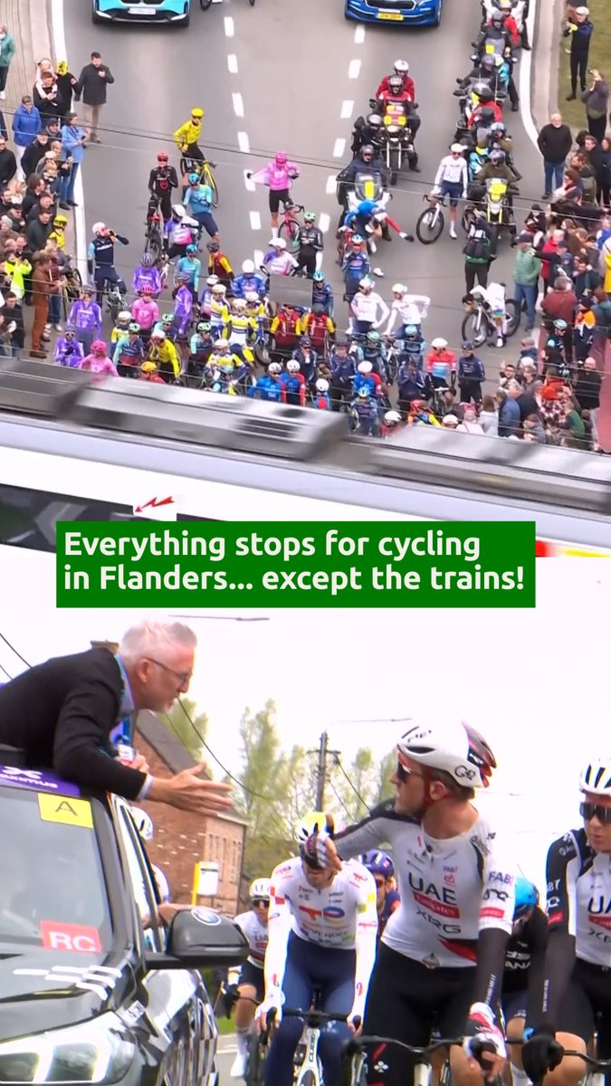 💥Polémica en el Tour de Flandes 2026: Pogacar y Evenepoel cruzaron un paso a nivel con señales activas 🚨 📜 El reglamento contempla descalificación, pero los jueces lo trataron como incidente de carrera y evitaron sanciones. Debate abierto. #RVV #RVV26