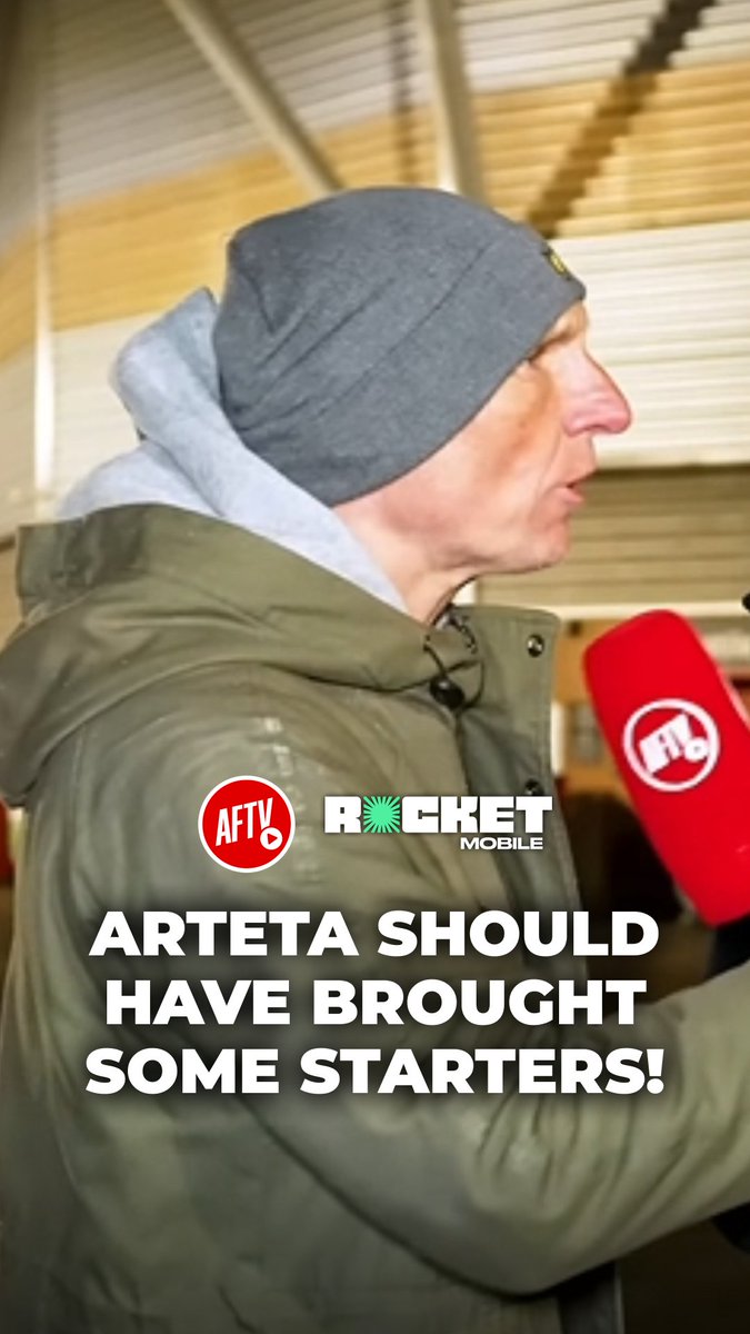 Should Arteta have brought along some key players? 🤔 Get unlimited data, calls, and texts for just £16 a month! Switch now to Rocket Mobile 👉 #ad UK only. T&Cs apply. #AFTV
