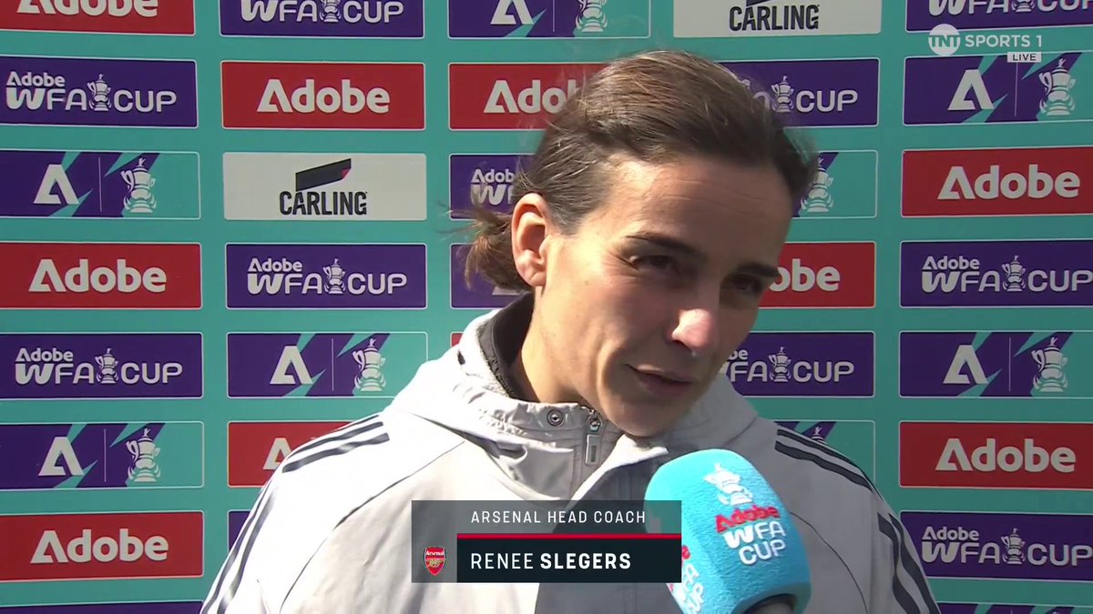 "The focus is on the here and now" Arsenal's Renee Slegers looks ahead to her side's FA Cup tie against Brighton... 🎙️ Faye Carruthers 📺 Watch live on TNT Sports and HBO Max