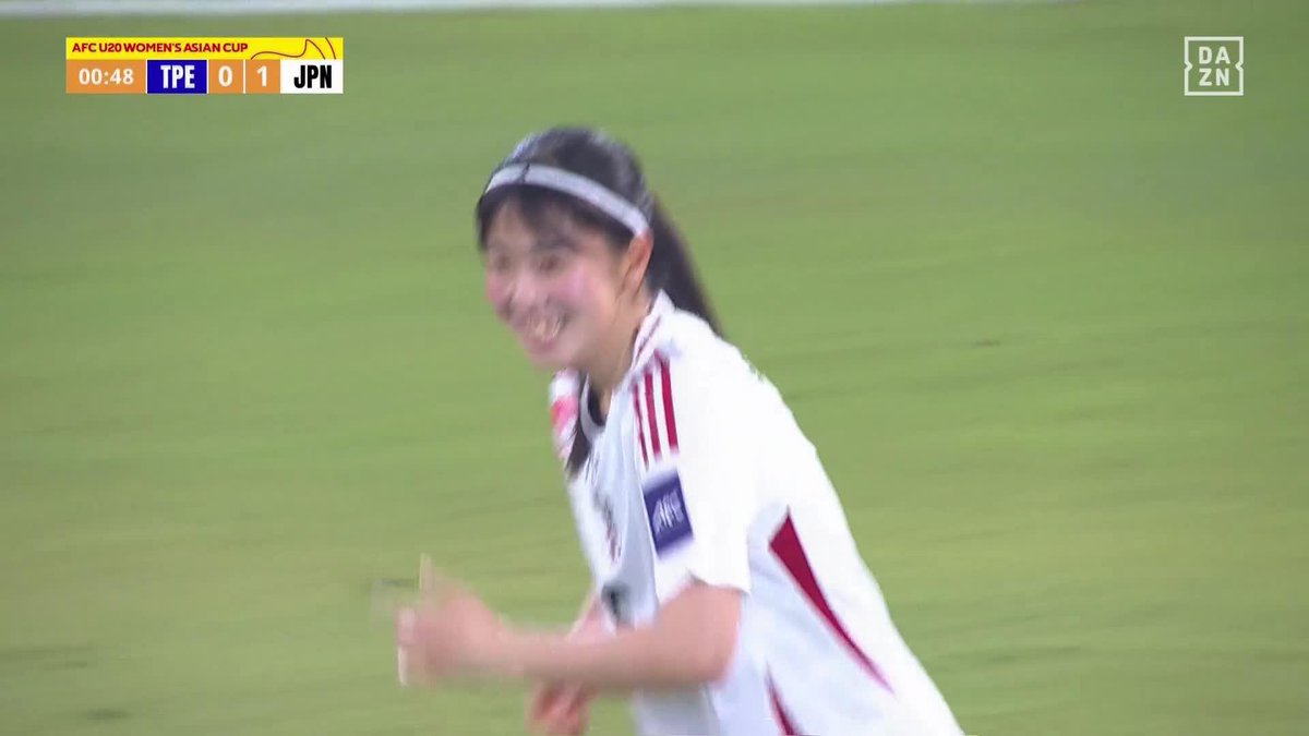 本人も苦笑い? なんと開始35秒に🇯🇵先制 鈴木温子のクロスがそのままゴールへ 🏆️AFC U20女子アジアカップ 🆚チャイニーズ・タイペイ×日本 📺DAZN ライブ配信中 #U20女子アジアカップ #だったらDAZN