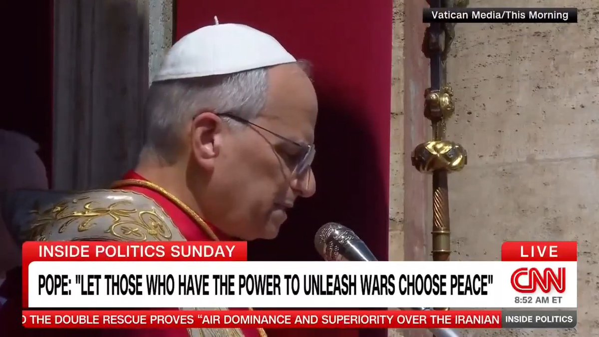 NEW: "Let those who have the power to unleash wars choose peace." Pope Leo became the first American pope to lead Easter Mass, and he continued his pattern of making the case against war amid the conflict with Iran. #InsidePolitics