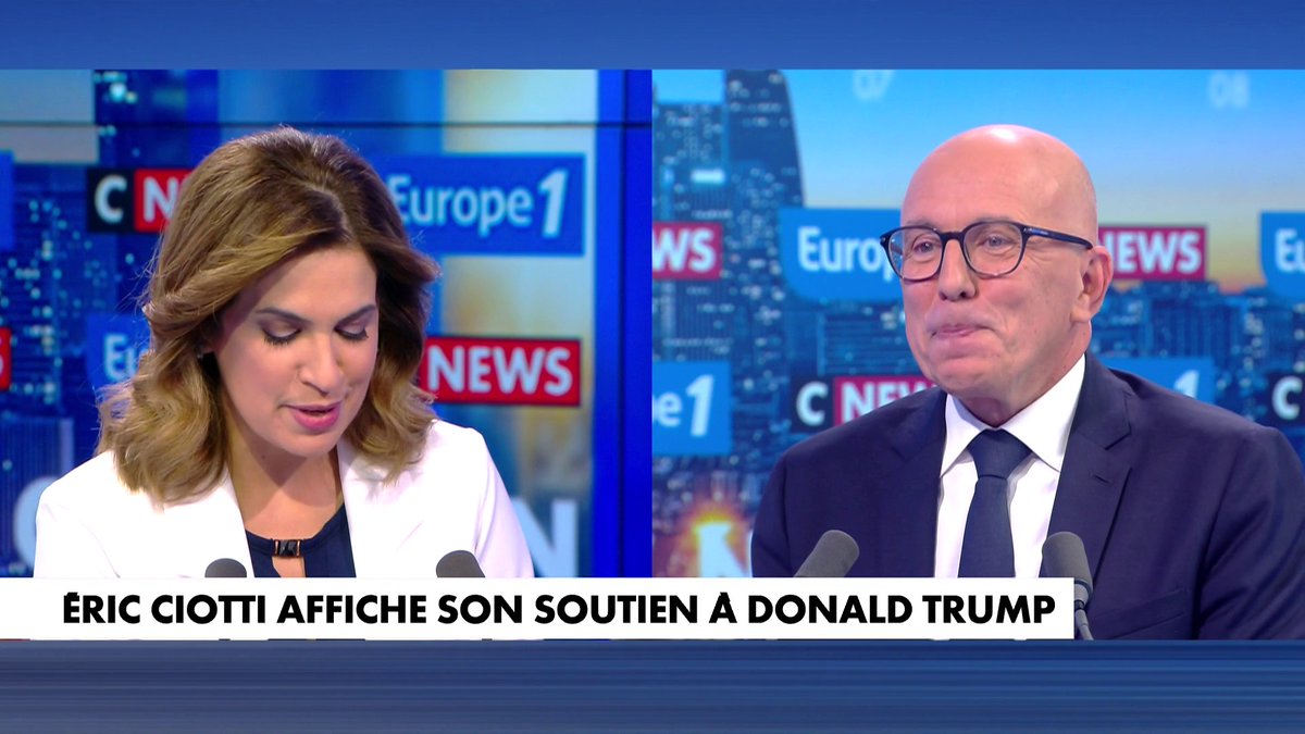 #Trump #Iran Éric Ciotti : " l'élection de Donald Trump sera profitable pour les équilibres économiques, diplomatiques et pour la paix dans le monde". Moi, j'ai comme un léger doute.