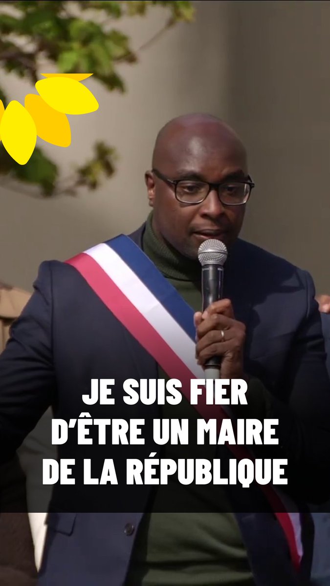 🗣️ "Je suis musulman, je suis noir, je suis des quartiers, et je suis fier d'être un maire de la République !" La prise de parole puissante de Mohamed Gnabaly, le maire écologiste de L'Île-Saint-Denis, au rassemblement contre le racisme et en soutien à @ballybagayoko ✊