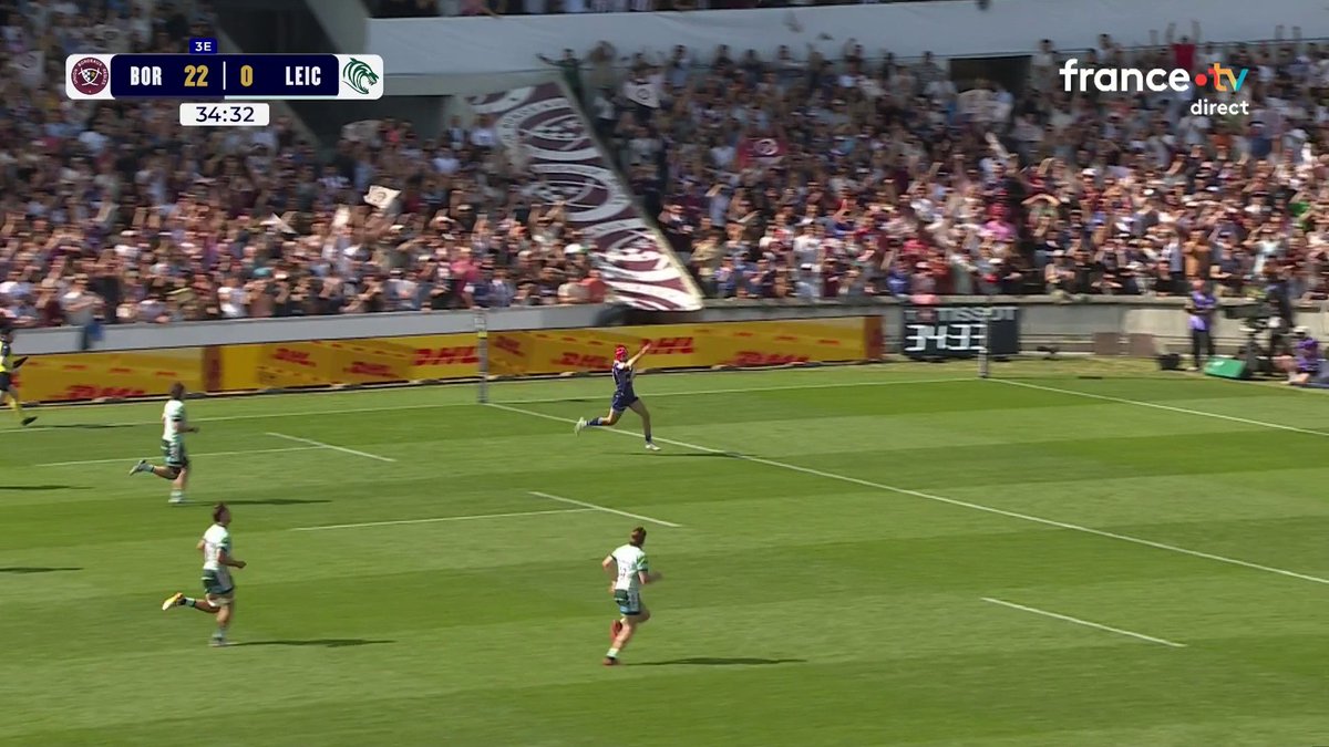 Malgré le niveau du match, essai franchement exceptionnel de Louis Bielle-Biarrey !!