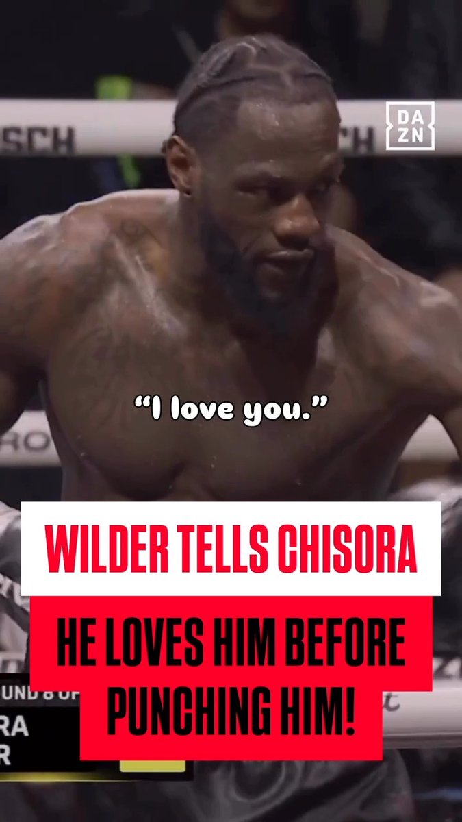 Deontay Wilder said “I love you” to Derek Chisora when trying to finish him after a knockdown 😅