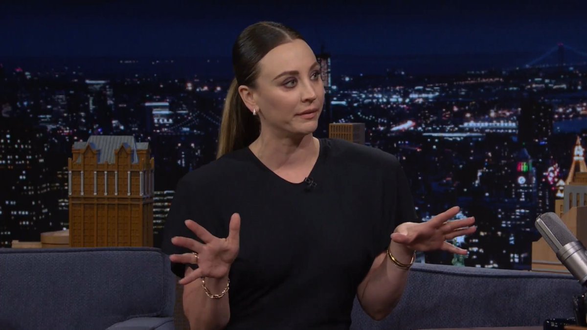 Kaley Cuoco says taking care of a toddler is like taking care of your drunk best friend every day 😂 #FallonTonight