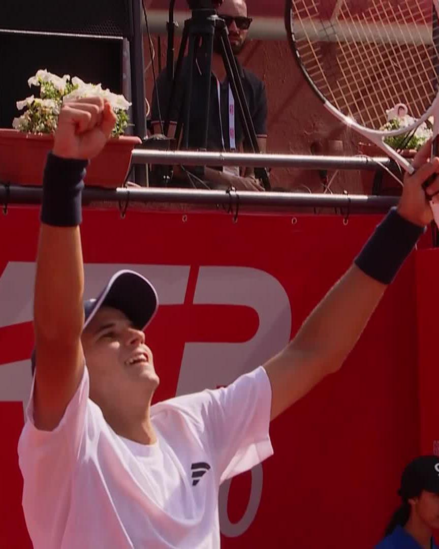 Born in 2006. Champion in 2026. 🎓 The moment Jodar clinched his first ATP Tour title with a scorcher! #GrandPrixHassanII