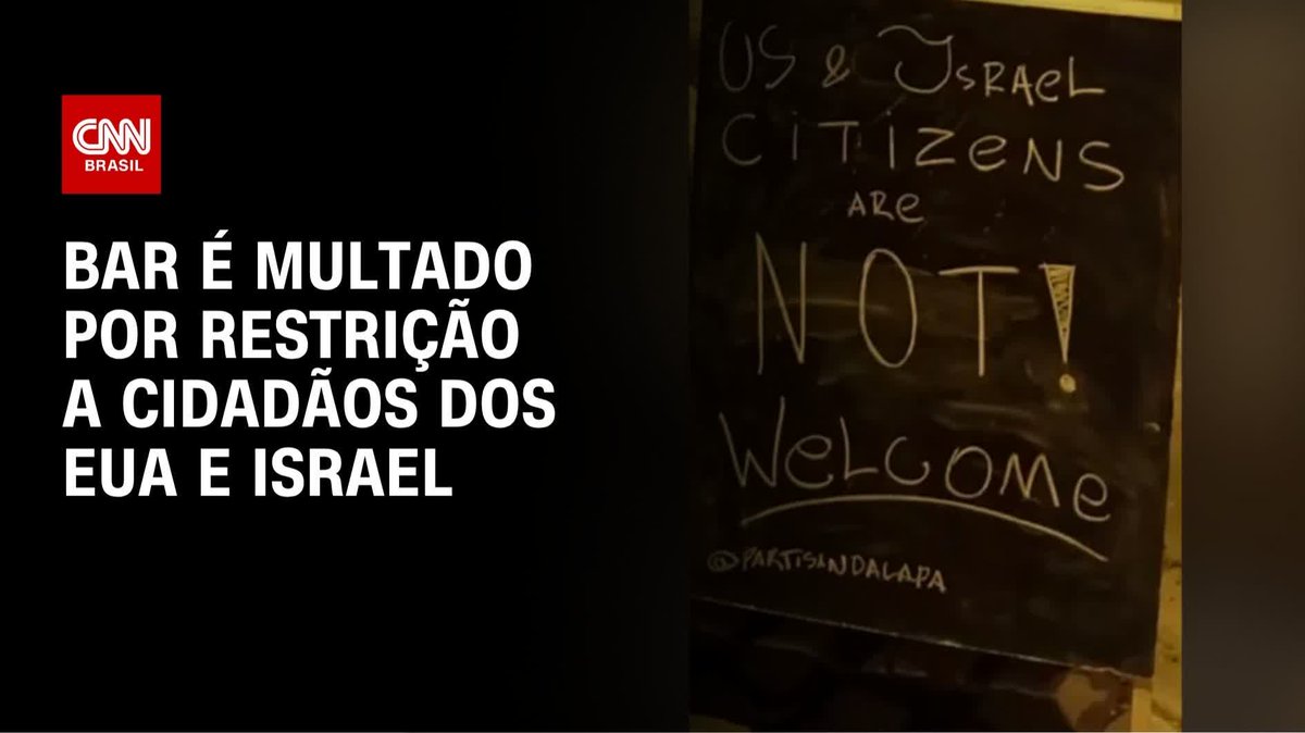 Bar é multado por restrição a cidadãos dos EUA e Israel; assista #AgoraCNN