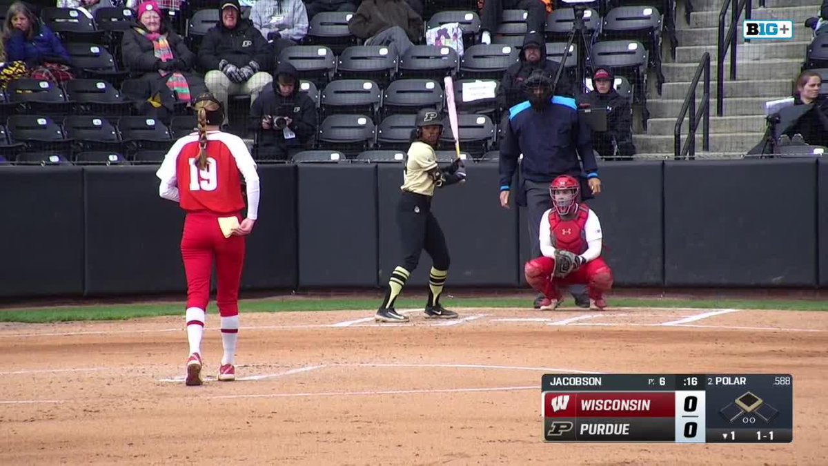 A TRIPLE FOR THE RECORD BOOKS 🤩 With her 14th career triple, Moriah Polar ties Purdue's all-time record set by Ashley Hall in 2008! B1 | Purdue 1, Wisconsin 0