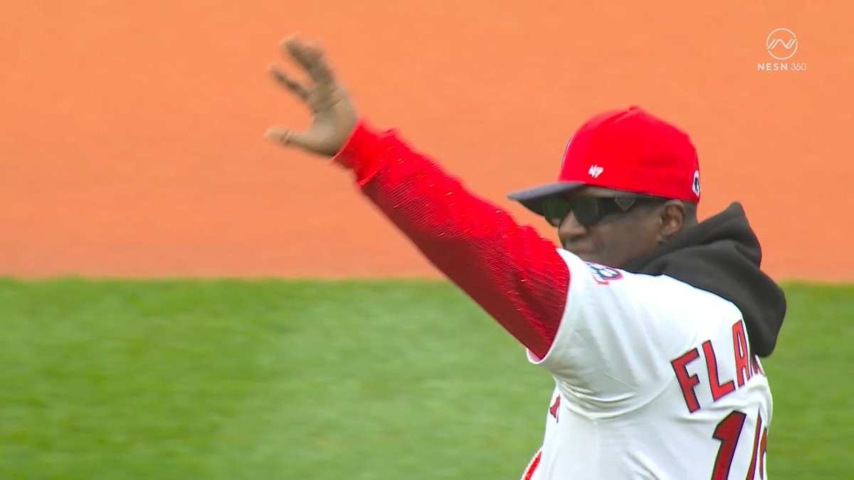 Yeah, boiiiiiii‼️ Flavor Flav threw out today's ceremonial first pitch before today's Red Sox game