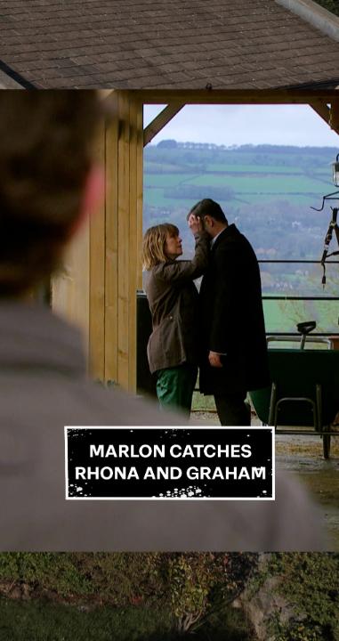 Getting a little close there, Rhona 😬 #Emmerdale