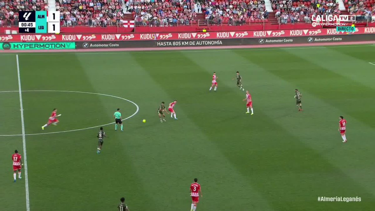 ↗️ ¡SOLO MIRAN HACIA ARRIBA! ❤️🤍 Victoria in extremis de la UD Almería para seguir en ascenso directo. #LALIGAHYPERMOTION