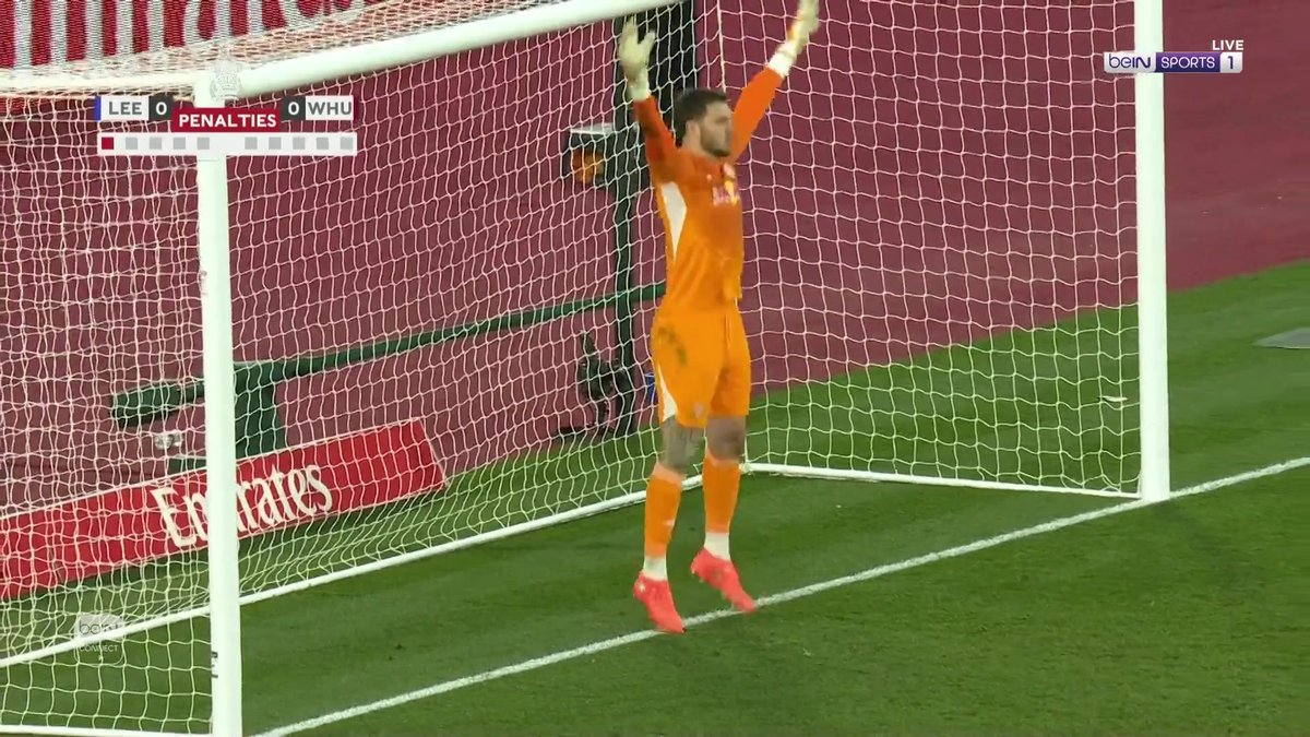 أكمل ليدز يونايتد عقد الأندية المتأهلة إلى نصف نهائي كأس الاتحاد الإنجليزي عقب فوزه على مضيفه وست هام بركلات الترجيح 4-2 وذلك بعد نهاية مواجهة ربع النهائي في وقتيها الأصلي والإضافي بالتعادل الإيجابي 2-2. #كأس_الاتحاد_الإنجليزي