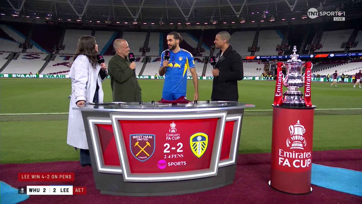 "I've never had the chance to play at Wembley for club before so I'm excited" Dominic Calvert-Lewin reacts to Leeds progressing to the FA Cup semi-final 🙌 🎙️ Becky Ives | Jermaine Beckford 📺 TNT Sports and HBO Max