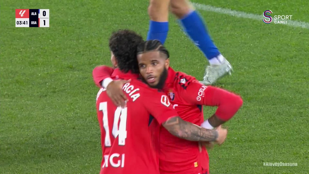 Doğru zamanda doğru yerde. ⚡️ Valentin Rosier, maçın başında Osasuna'yı öne geçirdi.
