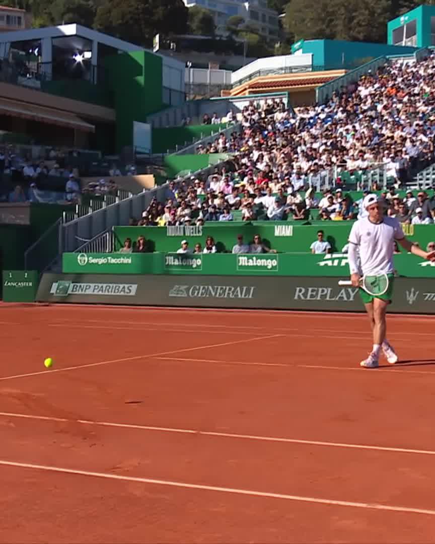 Gael Monfils did THIS during his match against Griekspoor in Monte Carlo. No-look drop shot followed by a silky smooth volley. 🤯 Playing this event for the final time in his career. No one plays tennis like La Monf. 🇫🇷❤️