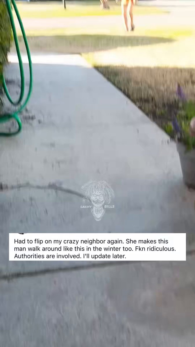 A man attempts to return his elderly neighbor, who is wearing only a shirt and a soaked diaper, to his home…only to have the caretaker force him to walk in the opposite direction.