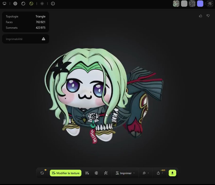 #Isolde Is it a Doro ? Is it Isolde ? Is it just a drawing ? No, it's a 3D Isolde Doro model ! (Yeah I know still few textures issues, but isn't she cute? A cute four-legged creature) 💚