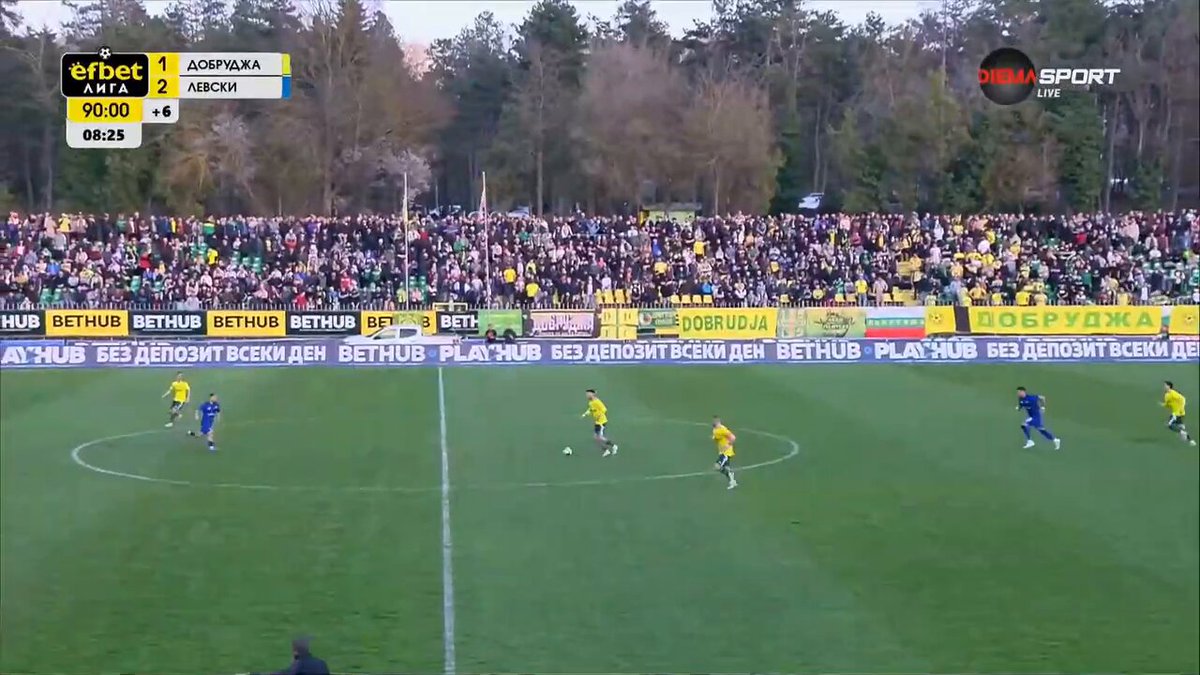 🇧🇬🚨Crazy scenes in Bulgaria this afternoon! League leaders Levski Sofia thought they’d snatched 3 points in the 96th minute, only for 12th-placed Dobrudzha to equalise with this Puskas contender from Ivaylo Mihaylov in the 99th minute! 🚀