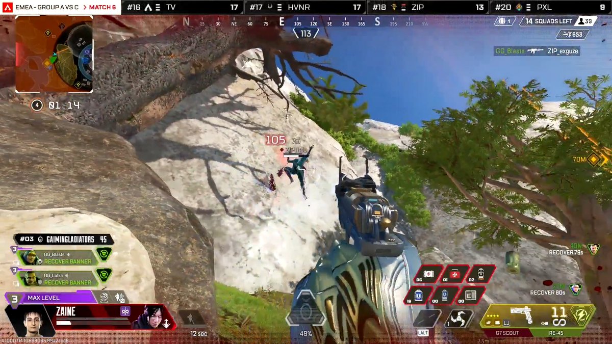 AURORA GOES OUT EARLY AND @GAIMINGLADIATOR TAKES OUT ZIPLINE MAFIA WITH A FEARLESS 1V1 FROM @ZAINEFPS Oh my goodness 😳