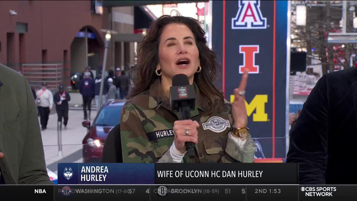 "I think there is a higher power that put us together. We are the best team... I don't know if there is anyone else in the world that could handle him, so God picked me." Andrea Hurley - wife of UConn Men's Basketball coach Dan Hurley - joined March Madness 360 on CBS Sports Network