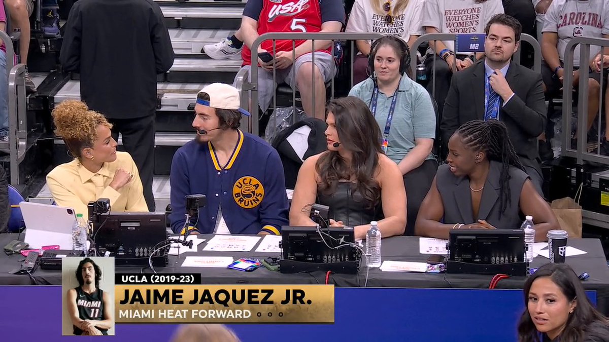 "I can't say how proud I am of her. This has been a dream of hers for so long, ever since the third grade." Miami Heat's Jaime Jaquez Jr. on his sister, Gabriela Jaquez, fulfilling her dream at UCLA 👏