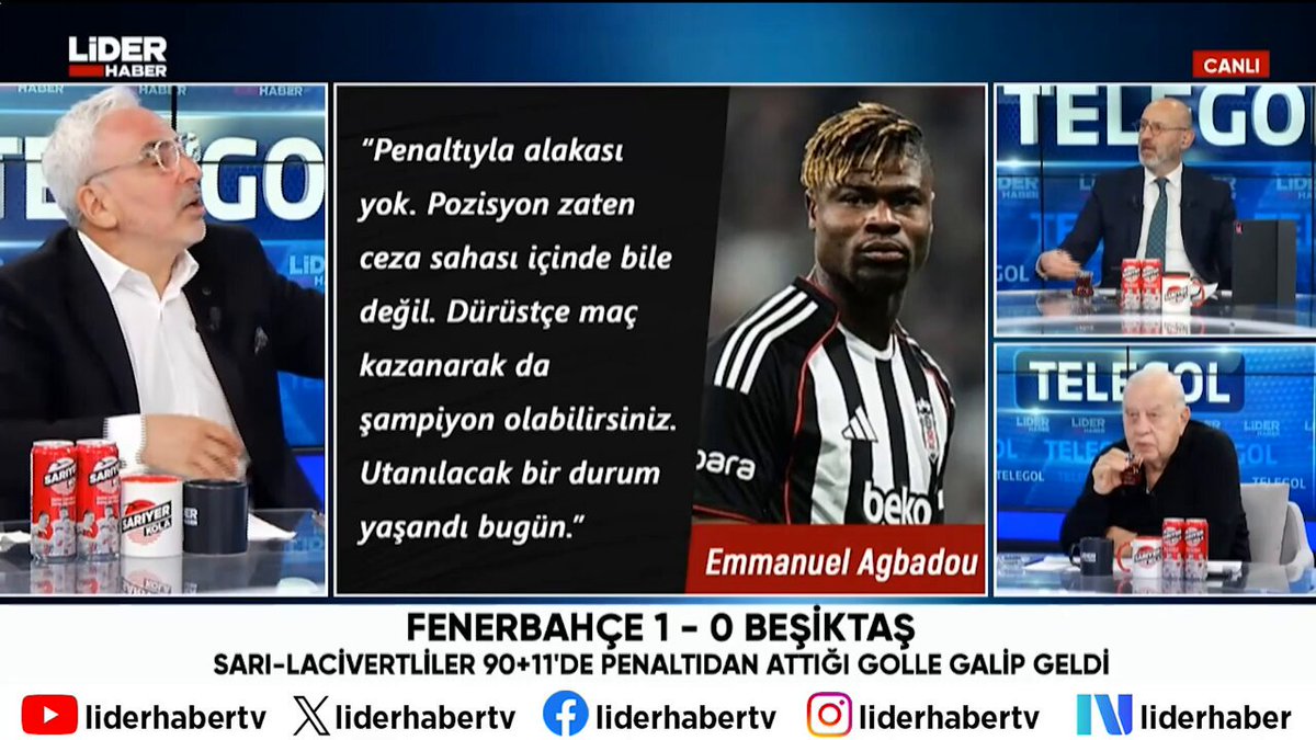 🗣️ Adnan Aybaba: “Fenerbahçe penaltı kazandı diye diğer takımların hakkını yemiyor.” 🗣️ Serhat Ulueren: “Nasıl yemiyor? Emek hırsızlığı. Diğer takımların hakkı!” 🗣️ Adnan Aybaba: “Galatasaray’ın 50 tane böyle maçı vardır”