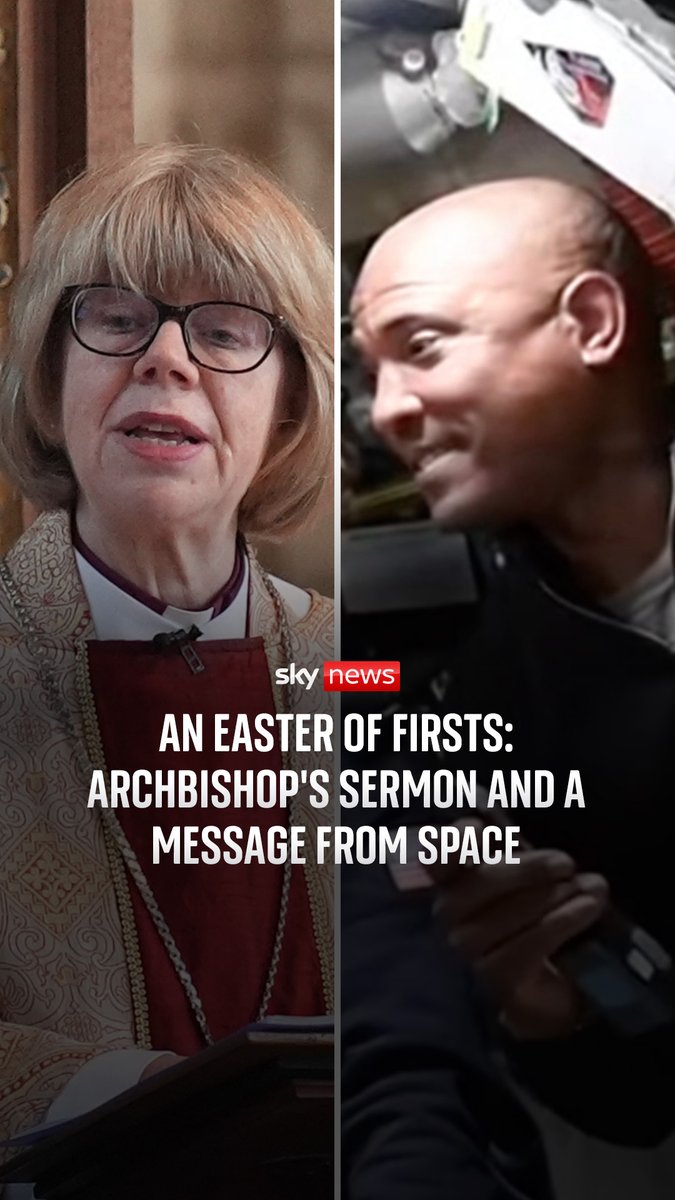 In an 'Easter of firsts', the first female Archbishop of Canterbury used her sermon to make a call for peace, whilst the Artemis II astronauts shared Easter messages with the world from space.