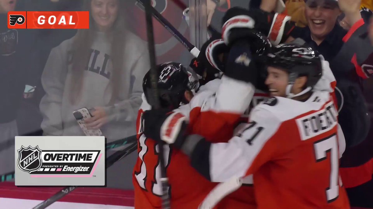 PORTER MARTONE'S FIRST NHL GOAL IS THE @ENERGIZER OVERTIME WINNER! 🚨