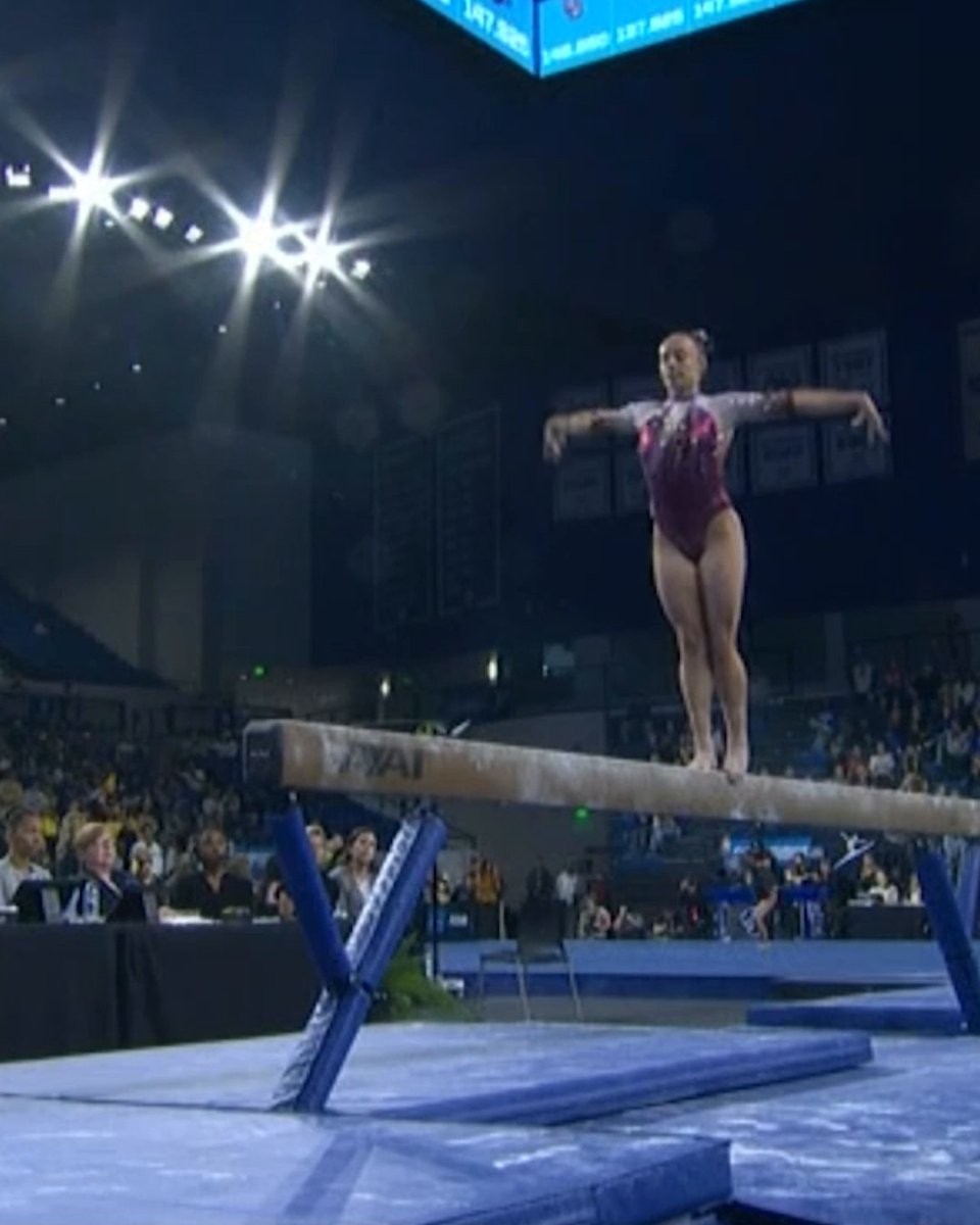 BEAM QUEEN 🔟 Oklahoma's Faith Torrez scored a PERFECT 10 on beam 🤩