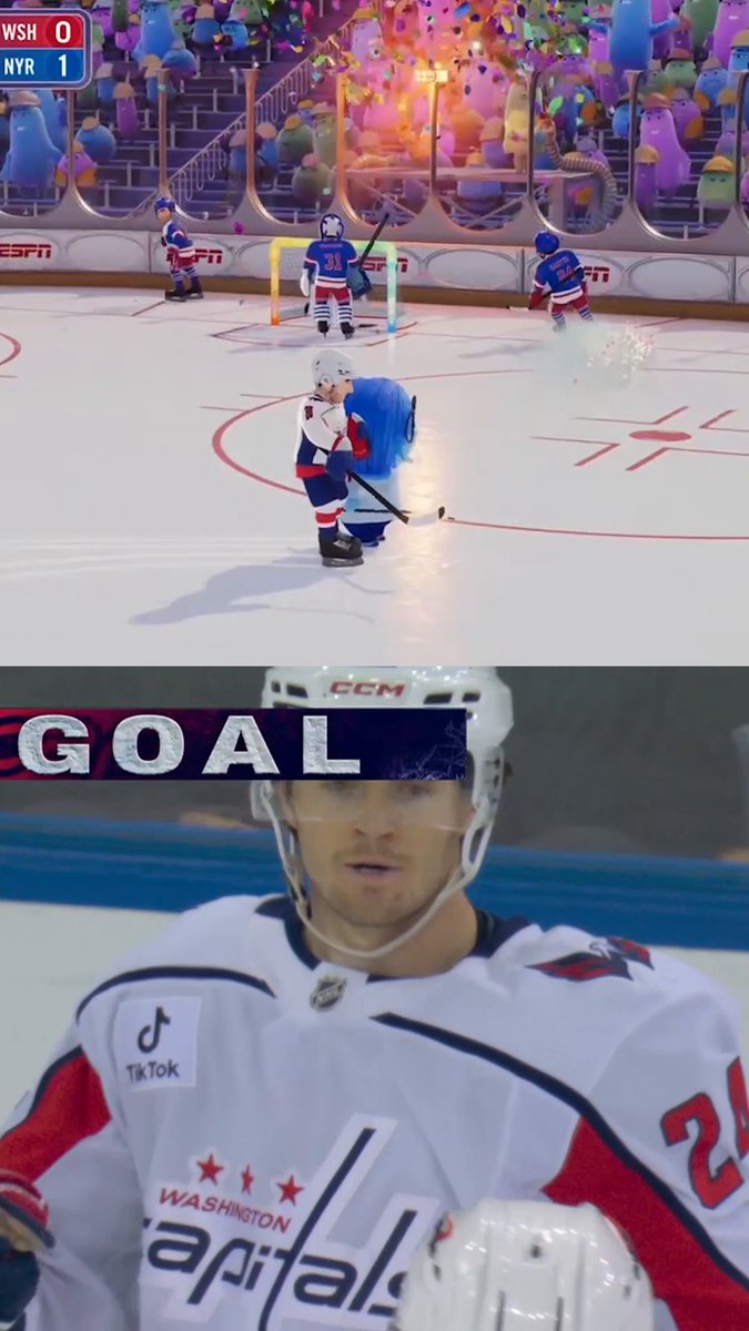 SADNESS FINDS JOY ON THE BREAKAWAY! 🚨 The Washington Capitals are on the board in the NHL Inside Out Classic thanks to Connor McMichael! Watch now on ESPN+, Disney+, Disney Channel, and Disney XD!