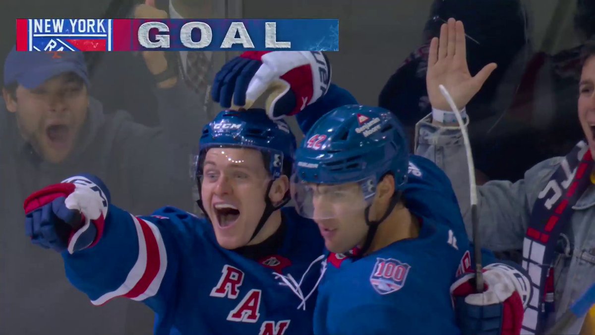 IT'S ALL RANGERS! 🚨 The New York Rangers rookie, Adam Sykora, puts them up 5-1! 📺: ESPN ➡️