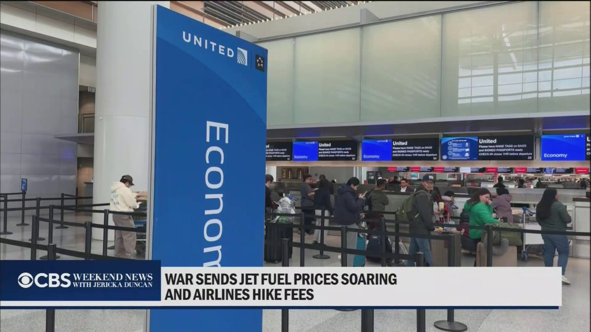 The war with Iran is spiking jet fuel prices, prompting airlines around the world to charge more. CBS News’ Shanelle Kaul reports.