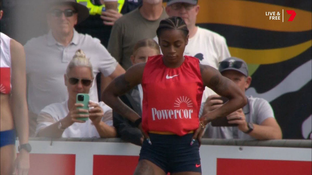 Sha'Carri wins the Semi ... Just. 😅 What a run from the international superstar!