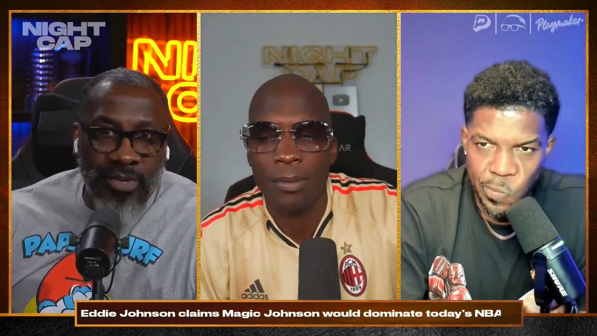 Eddie Johnson says Magic Johnson would DOMINATE today's NBA and would win 7-8 NBA Titles 👀 "It's hard for guys to let go of their era." shannon sharpe | @Ochocinco | isojoe | #Nightcap