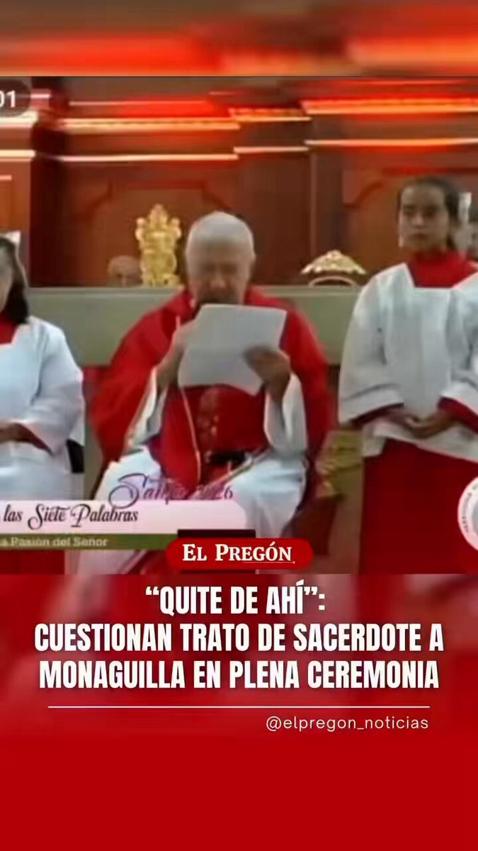 “Quite de ahí”. Un sacerdote humillando a una niña frente a todos. Una razón más para no creer en los “salvadores terrenales enviados por Dios”. 😡😡😡qué rabia!