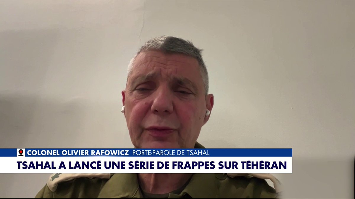 Colonel Olivier Rafowicz, sur les frappes israéliennes à Téhéran : «Il s'agit de frappes ayant détruit des instituts technologiques universitaires reliés au programme nucléaire militaire iranien», dans #LaMatinale Toute l'info est à retrouver sur