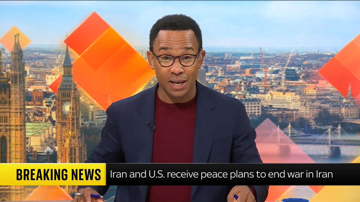 BREAKING: Iran and the U.S. have received a two-tier plan to end the war between the two countries, a source aware of the proposals has told the Reuters news agency. Read more: 📺 Sky 501 and YouTube