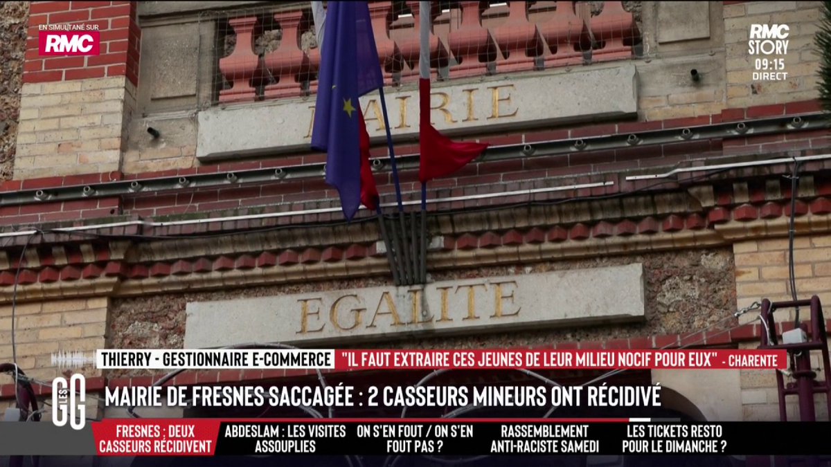 📞 Thierry, au 3216 : "Vous faites un excès de vitesse, vous allez finir en GAV. Eux, ils pètent une mairie, ils recommencent 24h après. Il faut les extraire de leur milieu. Celui qui fait l'imbécile à Paris, on va le mettre en prison dans le plateau du Larzac." #GGRMC