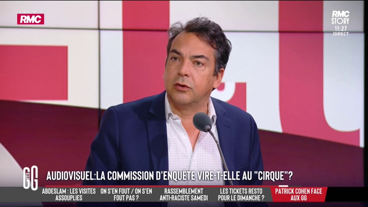 🎙️ Patrick Cohen : "Ce qui m'a choqué dans cette commission sur l'audiovisuel public, c'est de questionner les choix des journalistes dans leurs éditos. Charles Alloncle a demandé à Léa Salamé pourquoi elle a invité Xavier Bertrand plutôt que Philippe de Villiers." #GGRMC