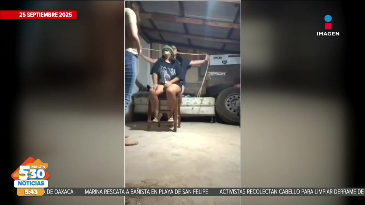 Así fue grabado el asesinato de #Leyla, de 15 años, por dos de sus amigas de tan solo 13 y 15 años, estaban dentro de una casa en #Sonoyta, #Sonora. #NoticiasImagen #ImagenNoticias530 con Nuria GiL y Brisseida Moya