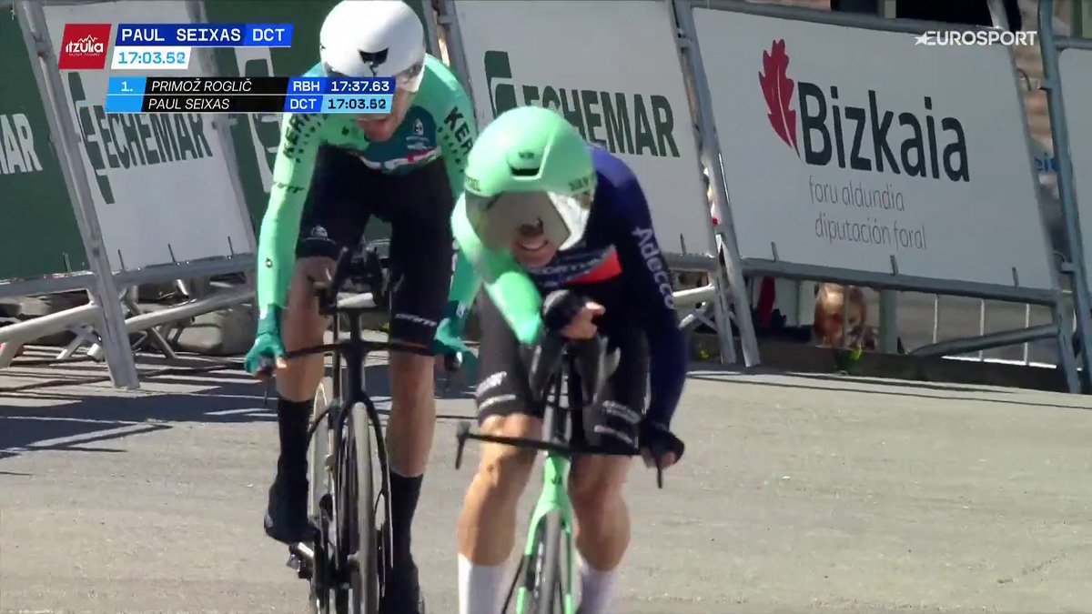 🚴🇪🇸 | Paul Seixas! Wat doe je allemaal? Primoz Roglic wordt voor het eerst geklopt in een tijdrit in de Ronde van het Baskenland en het verschil is gigantisch. 😱 ⏱️ Wielrennen 👀 HBO Max
