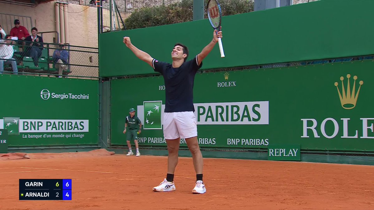 ¡CLARO QUE SÍ, GAGO! 🇨🇱👏 Gran victoria de Garin en la primera ronda de #MonteCarlo. 📺 Mirá el mejor tenis en el Plan Premium de Disney Plus.