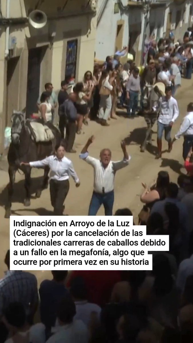 Indignación en Arroyo de la Luz (Cáceres) por la cancelación de las tradicionales carreras de caballos debido a un fallo en la megafonía, algo que ocurre por primera vez en su historia