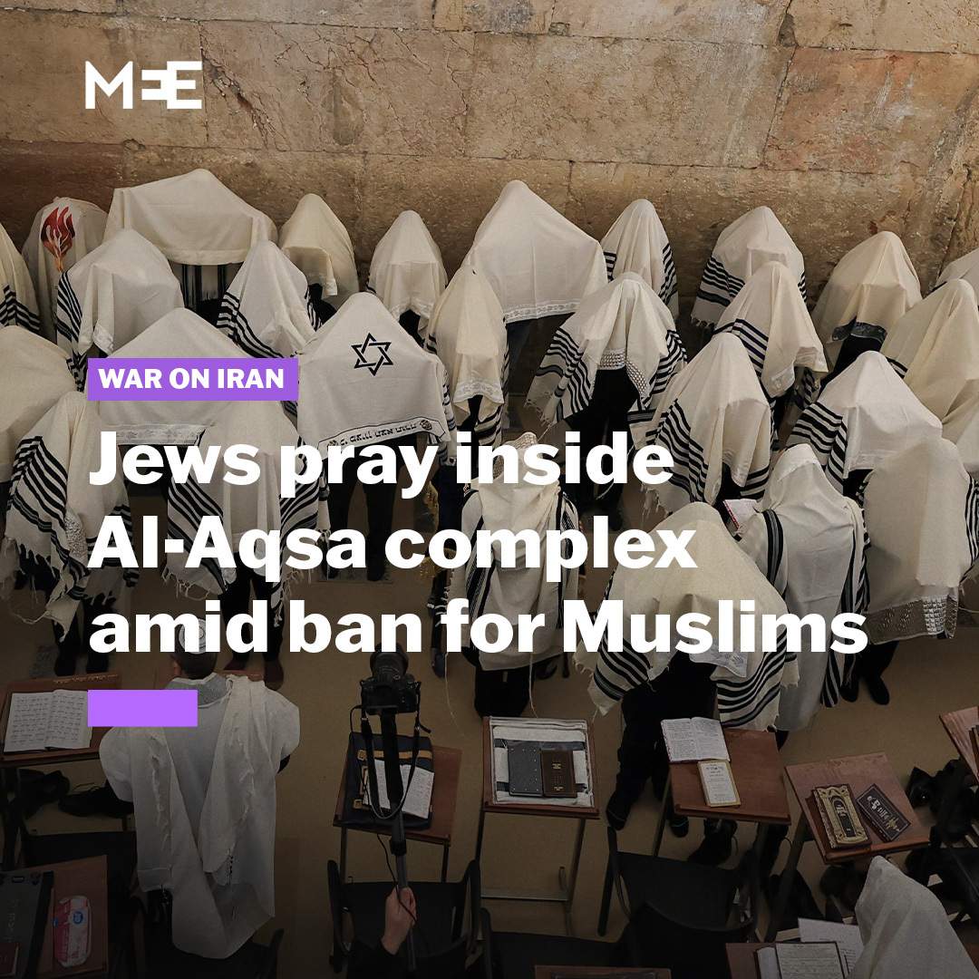 Israeli Jews were allowed to perform prayers in an underground chamber at the Western Wall at Al-Aqsa complex for Passover on Sunday while Muslim worshippers have been prohibited from entering the Mosque to pray for over a month.