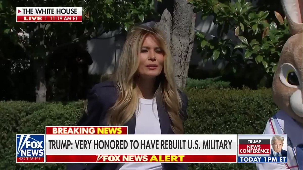 JUST IN: First Lady Melania Trump and the President vow to keep fighting for the future of children in Iran: "We're fighting for children that are now in a war zone. We're keeping them as safe as we can possibly keep them. But we're fighting for their parents, their grandparents. We're fighting for them. We're fighting for their future."