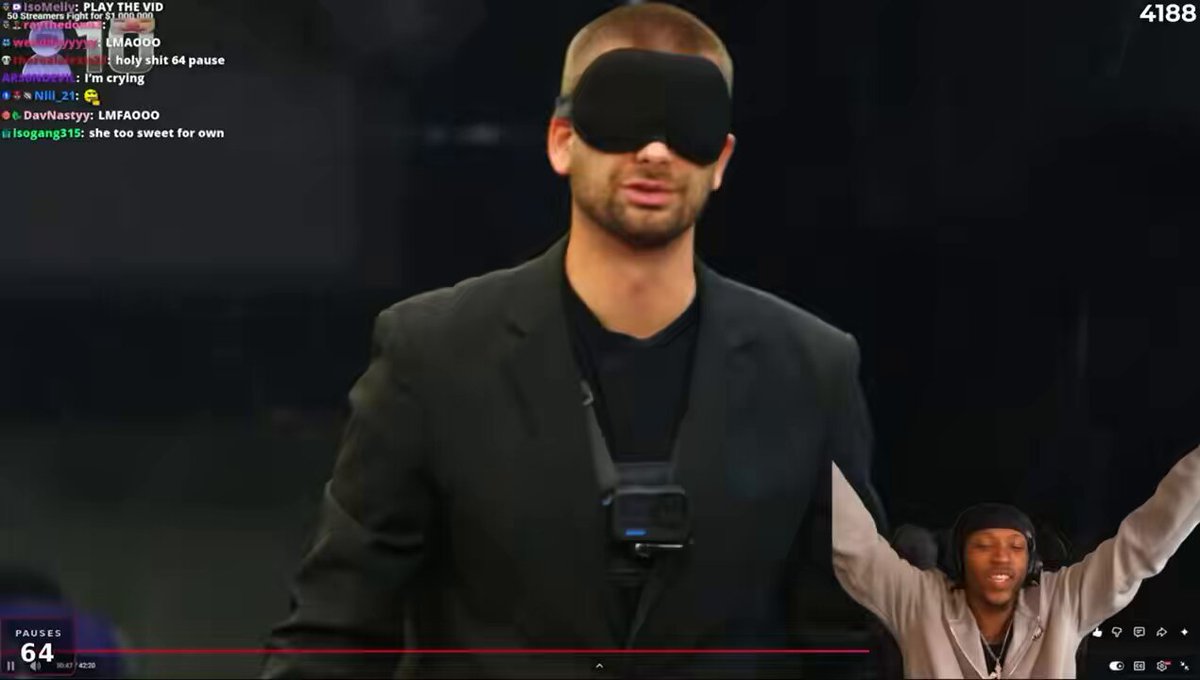 Silky nearly got caught staring at Wendy Ortiz after the camera zoomed in on her during MrBeast’s 50 Streamer challenge 👀😭 “Thank God I ain’t have no eye tracker on right now”